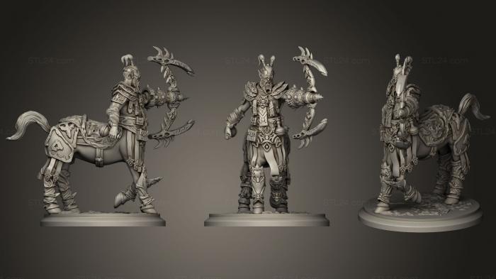 Статуэтки герои, монстры и демоны (Хирон, STKM_0729) 3D модель для ЧПУ станка